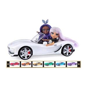 MGA Rainbow High Color Change Doll Car Convertible Vehicle Light-Up Multicolor